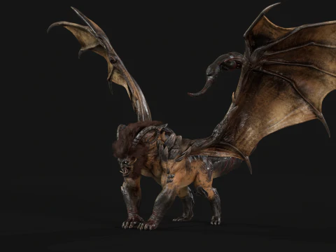 マンティコア 3Dモデル