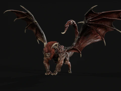 マンティコア 3Dモデル