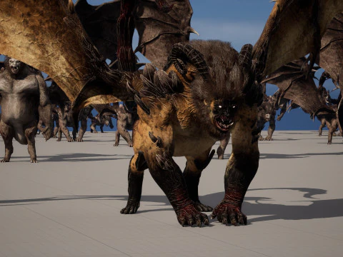 マンティコア 3Dモデル