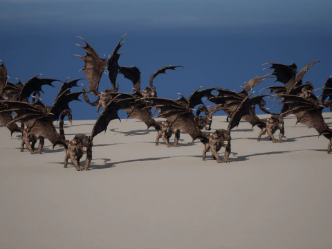 マンティコア 3Dモデル