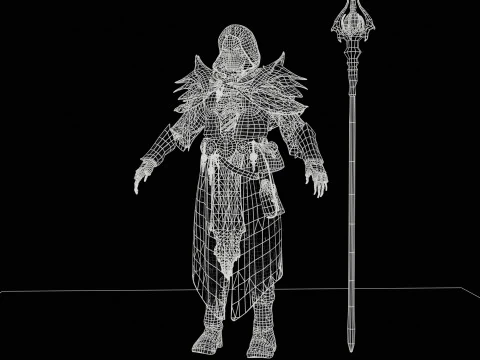 Skeleton ArchMage 3D Model