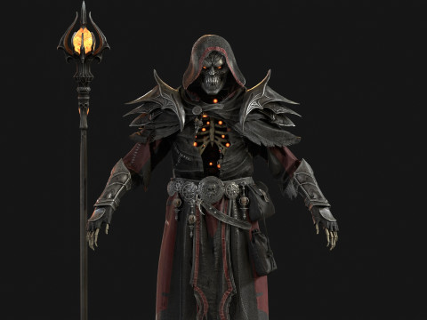 Skeleton ArchMage 3D Model