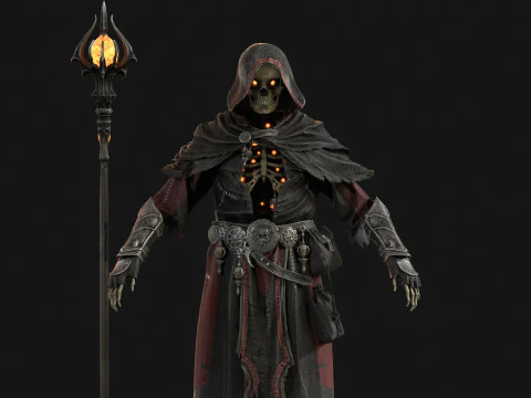 Skeleton ArchMage 3D Model