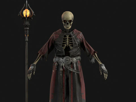 Skeleton ArchMage 3D Model