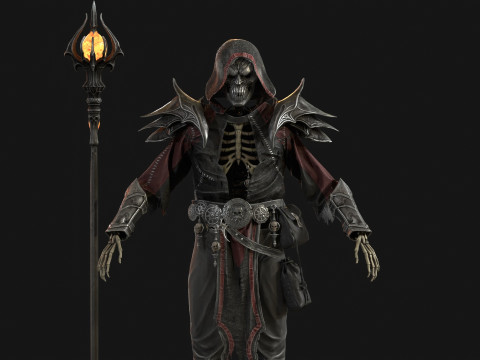 Skeleton ArchMage 3D Model