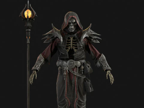 Skeleton ArchMage 3D Model