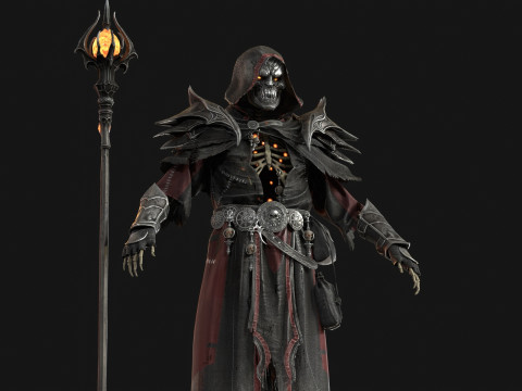 Skeleton ArchMage 3D Model