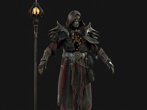 Skeleton ArchMage 3D Model