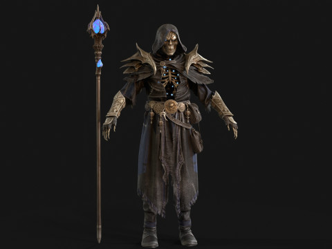 Skeleton ArchMage 3D Model