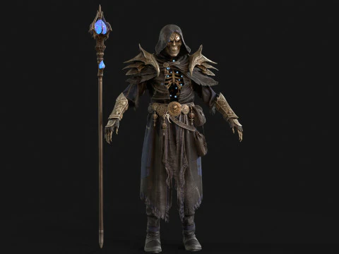 Skeleton ArchMage 3D Model