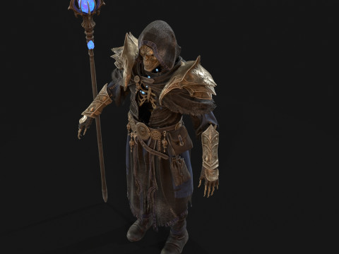 Skeleton ArchMage 3D Model
