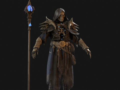 Skeleton ArchMage 3D Model