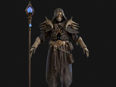 Skeleton ArchMage 3D Model