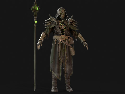 Skeleton ArchMage 3D Model