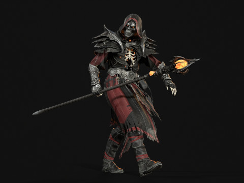 Skeleton ArchMage 3D Model