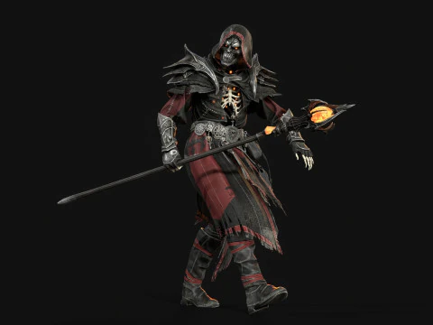 Skeleton ArchMage 3D Model