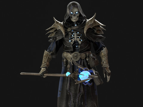 Skeleton ArchMage 3D Model