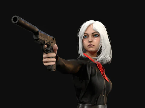 EffrayantLittlegGirl2 Modèle 3D