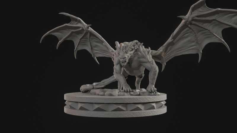 Manticore hoog poly voor 3D-print 3D printmodel .c4d .max .obj .3ds .fbx .stl .blend