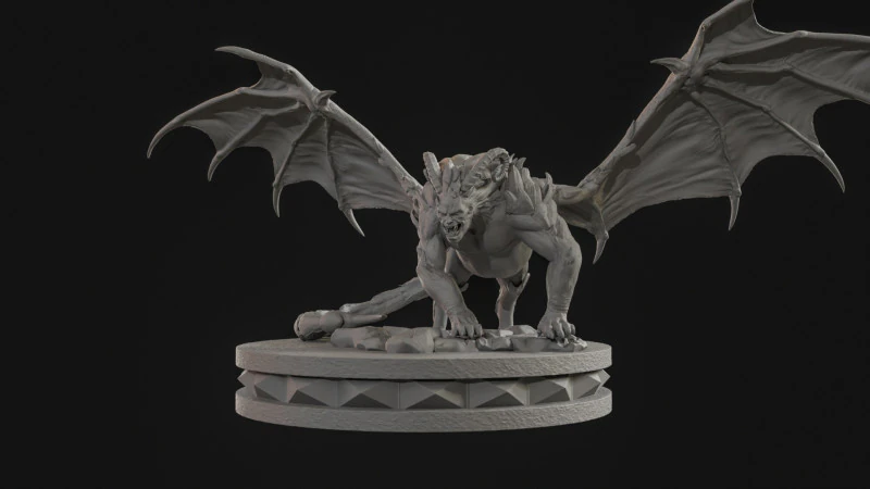 Manticore High Poly for 3d Print 3D Print Model .c4d .max .obj .3ds .fbx .stl .blend