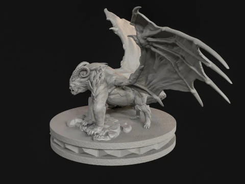 Manticore High Poly for 3d Print 3D Print Model