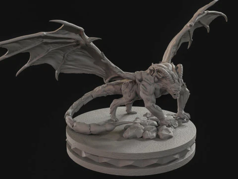 Manticore High Poly for 3d Print 3D Print Model