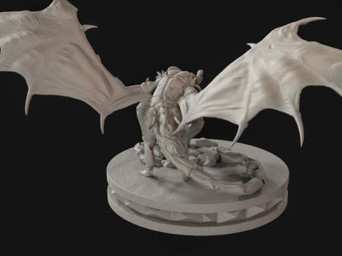 Manticore High Poly for 3d Print 3D Print Model
