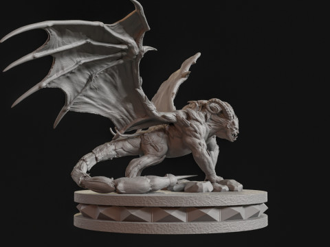 Manticore hoog poly voor 3D-print 3D printmodel