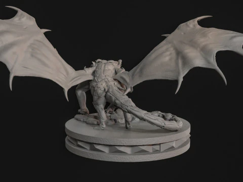 Manticore High Poly for 3d Print 3D Print Model
