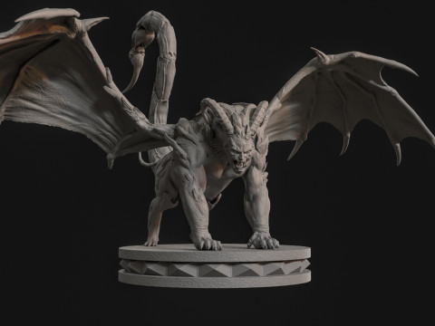 Manticore hoog poly voor 3D-print 3D printmodel