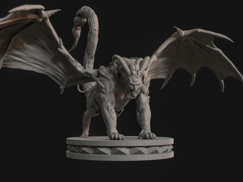 Manticore High Poly for 3d Print 3D Print Model