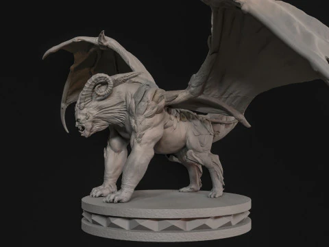 Manticore High Poly for 3d Print 3D Print Model