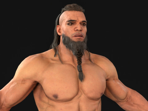 Barbarian Man 3D Model