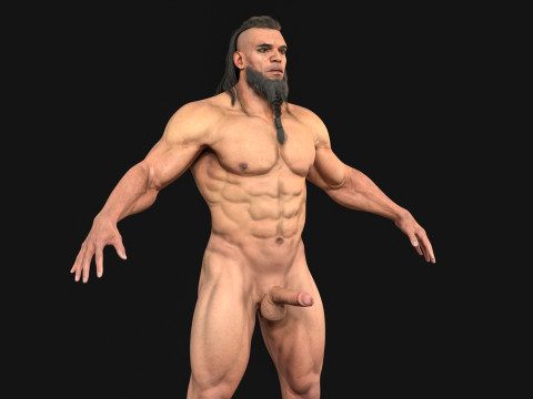 Barbarian Man 3D Model