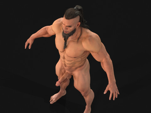 Barbarian Man 3D Model