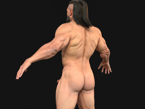 Barbarian Man 3D Model
