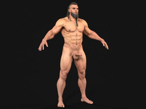 Barbarian Man 3D Model