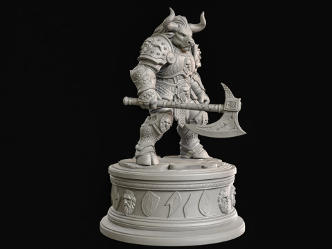 Impressão 3D do Minotauro Modelo 3D