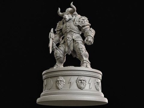 Impressão 3D do Minotauro Modelo 3D