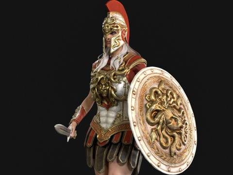 Gadis Prajurit Mitos Model 3D