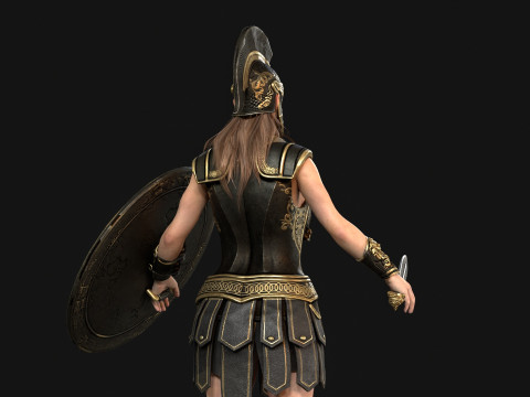 Gadis Prajurit Mitos Model 3D