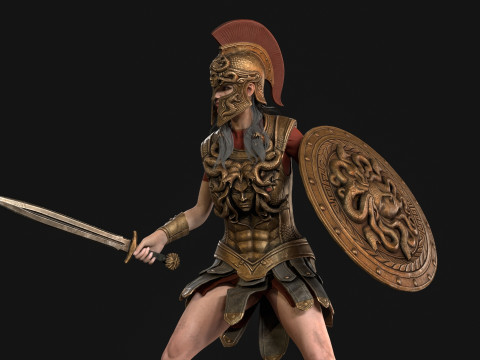 Gadis Prajurit Mitos Model 3D