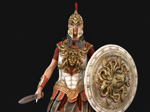 Gadis Prajurit Mitos Model 3D