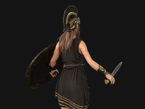 Gadis Prajurit Mitos Model 3D