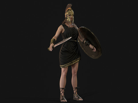 Gadis Prajurit Mitos Model 3D