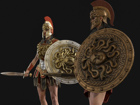 Gadis Prajurit Mitos Model 3D