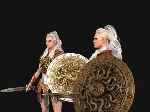 Gadis Prajurit Mitos Model 3D