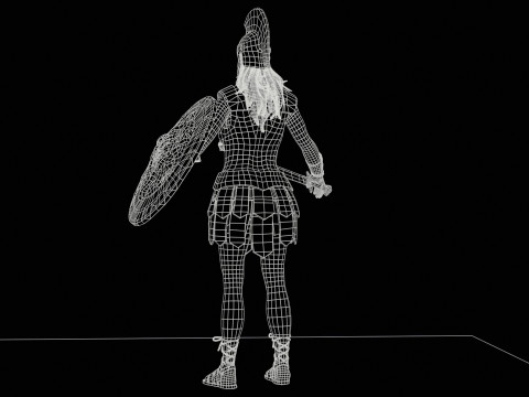 Gadis Prajurit Mitos Model 3D