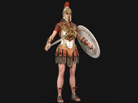Gadis Prajurit Mitos Model 3D