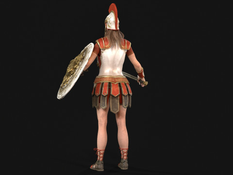 Gadis Prajurit Mitos Model 3D